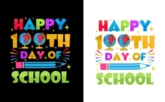 100th Day of School Colorful T-Shirt Design: A Creative and Versatile Print on Demand Solution