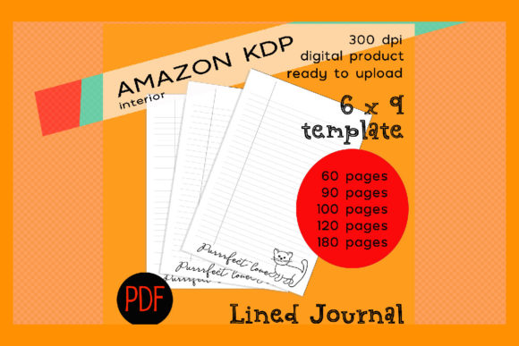 Amazon KDP Template Purrrfect Love Lined