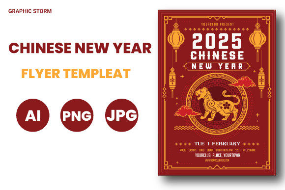 Chinese New Year Flyer Template