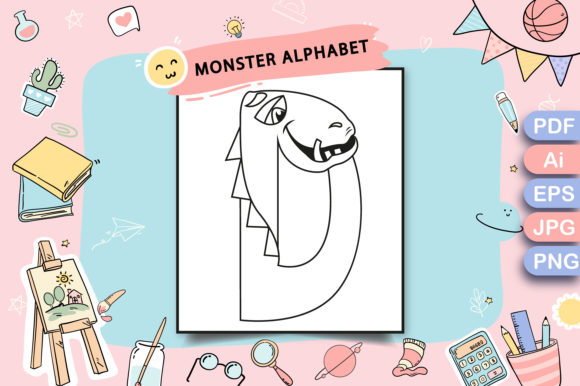 Monster Alphabet Coloring Page Letter D: A Versatile, Print-Ready Resource for Educators, Creators, and Families