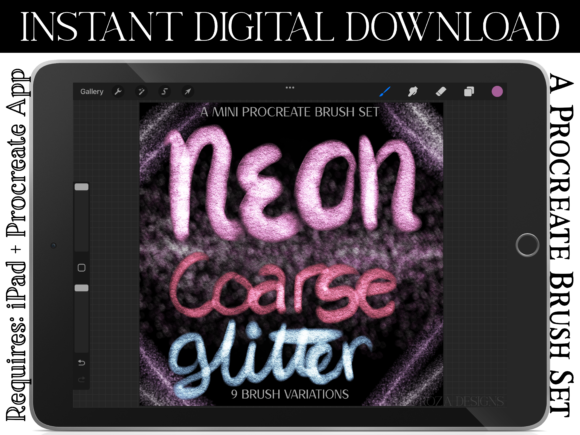 Neon Coarse Glitter Procreate Brushes: Sparkle, Shine & Style for Digital Artists